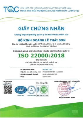 Chứng Nhận ISO 22000