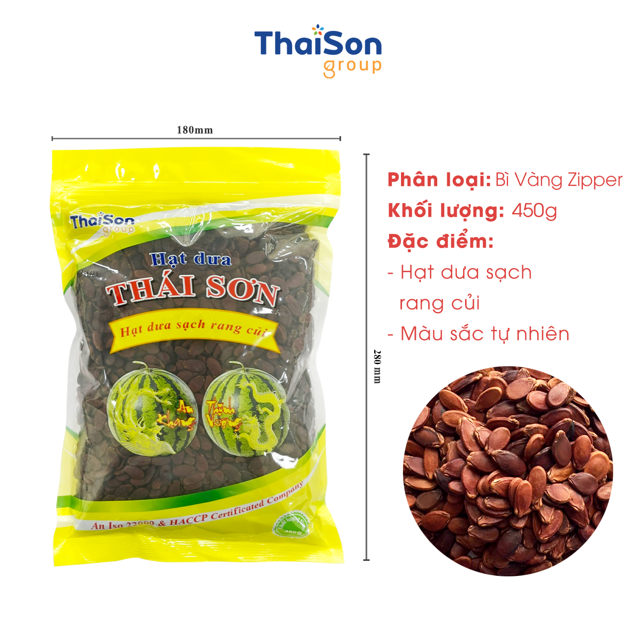 Hạt Dưa Thái Sơn Loại Bì Vàng 450G - Hình ảnh 4